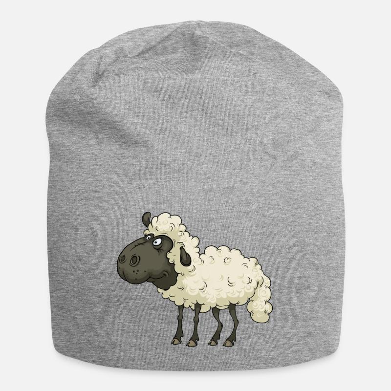 Schaf - Jersey-Beanie - Grau meliert