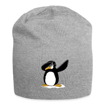 Dabbing Pinguin Funny Dance Geschenk - Jersey-Beanie - Grau meliert - Vorne