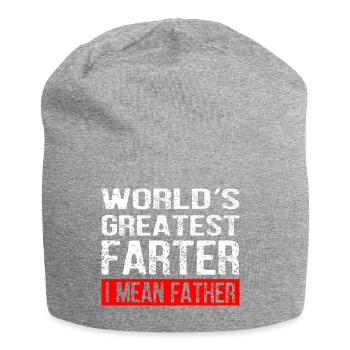 World's Greatest Farter I Mean Father - Jersey-Beanie - Grau meliert - Vorne