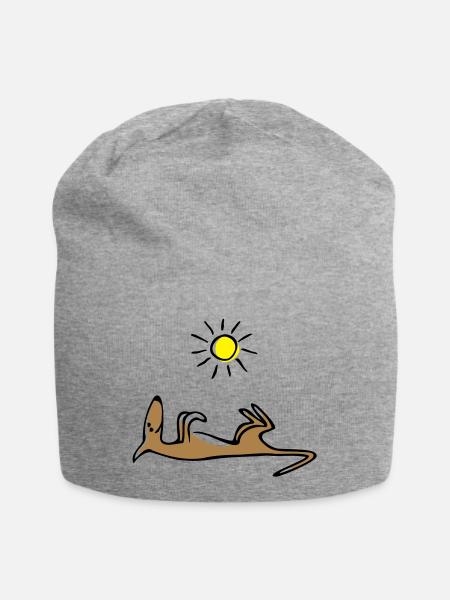 Sonnenschläfer - Jersey-Beanie - Grau meliert