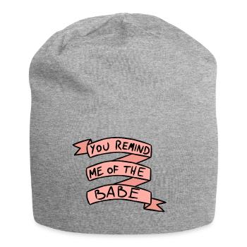 You Remind Me Of The Babe - Jersey Beanie - heather grey - Front