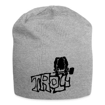 Troll - Jersey-Beanie - Grau meliert - Vorne
