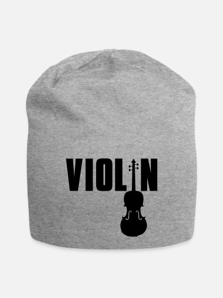 violin - Jersey-Beanie - Grau meliert