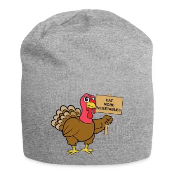 Thanksgiving turkey turkey - Jersey Beanie - heather grey - Front