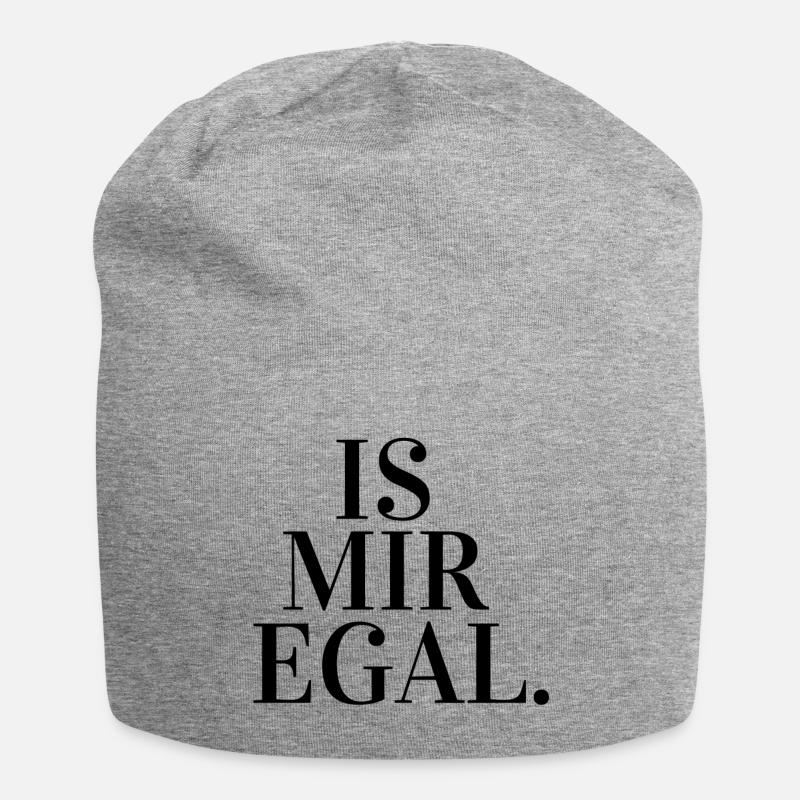 Is mir egal. - Jersey-Beanie - Grau meliert