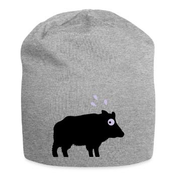 Angstschwitzendes Wildschwein - Jersey-Beanie - Grau meliert - Vorne