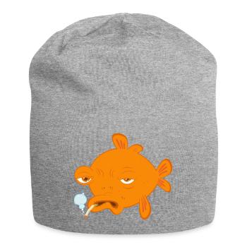 goldfisch raucht - Jersey-Beanie - Grau meliert - Vorne