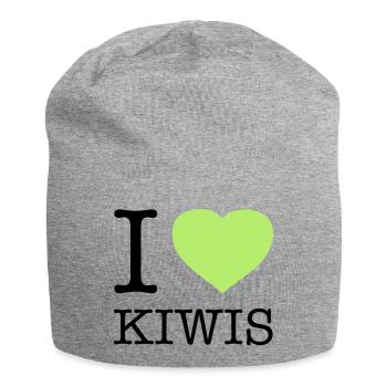 J’AIME LES KIWIS Kiwi - Bonnet en jersey - gris chiné - Devant