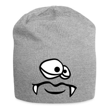 visage tête monstre drôle boese clip dangereux - Bonnet en jersey - gris chiné - Devant