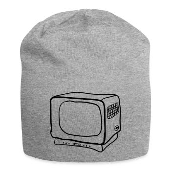 Vieille télévision - Bonnet en jersey - gris chiné - Devant