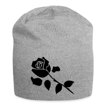 Black Rose Flora - Jersey-Beanie - Grau meliert - Vorne