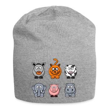 ferme - Bonnet en jersey - gris chiné - Devant