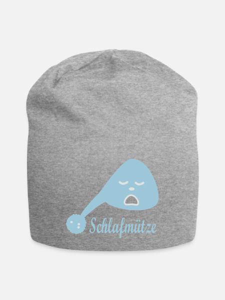 Schlafmütze - Jersey-Beanie - Grau meliert