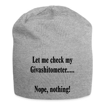 give a shit - Jersey Beanie - heather grey - Front