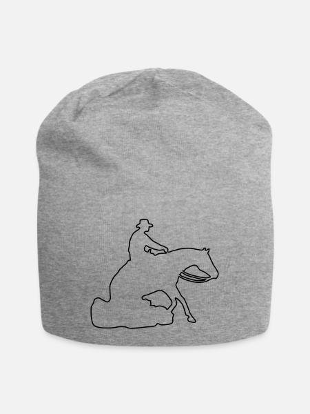 Sliding Stop Silhoutte Rand - Jersey-Beanie - Grau meliert