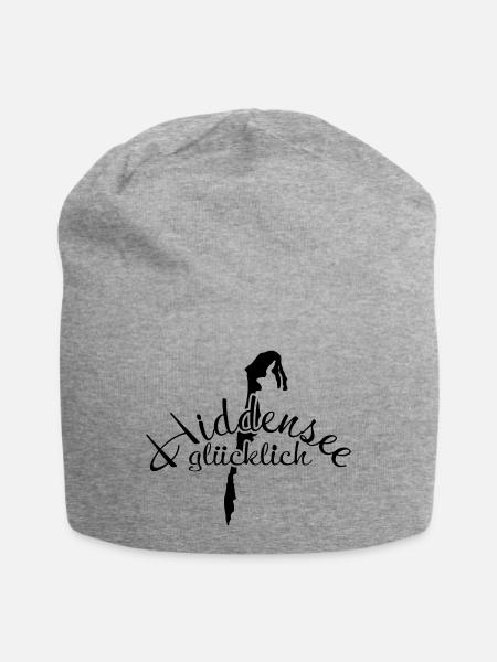 Hiddenseeglücklich - Jersey-Beanie - Grau meliert