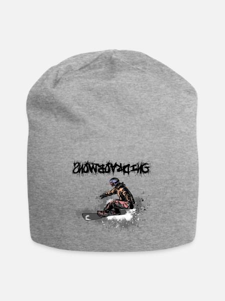 Snowboarding - Jersey-Beanie - Grau meliert