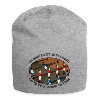 BabyFoot Ou tu veux quand tu veux - Bonnet en jersey - gris chiné - Devant