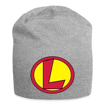 Super, Superheld, Superheldin, Hero, L - Jersey Beanie - heather grey - Front