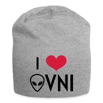 Ufo Alien Raum außerirdisches Aussenseiter - Jersey-Beanie - Grau meliert - Vorne