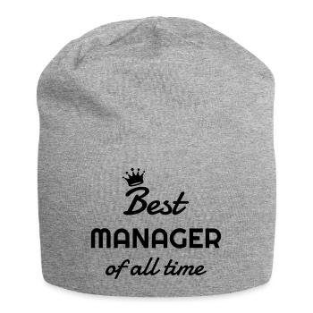 Manager / Chef / Arbeit / Job - Jersey-Beanie - Grau meliert - Vorne
