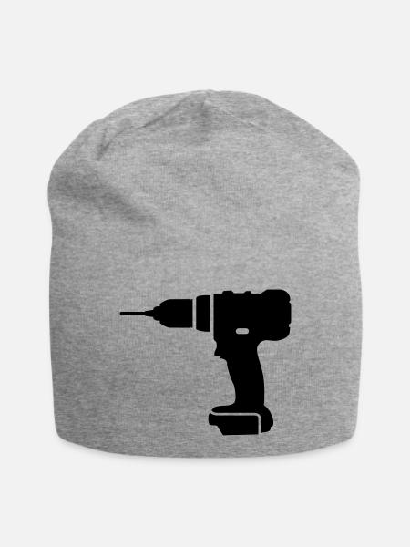 Werkzeuge - Jersey-Beanie - Grau meliert