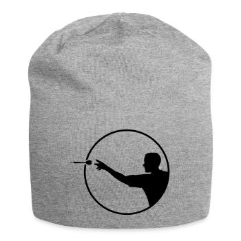 dartspieler sport logo - Jersey-Beanie - Grau meliert - Vorne