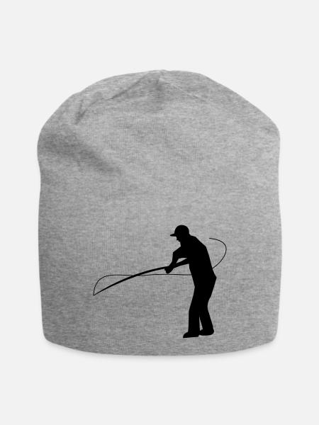 angler - Jersey-Beanie - Grau meliert
