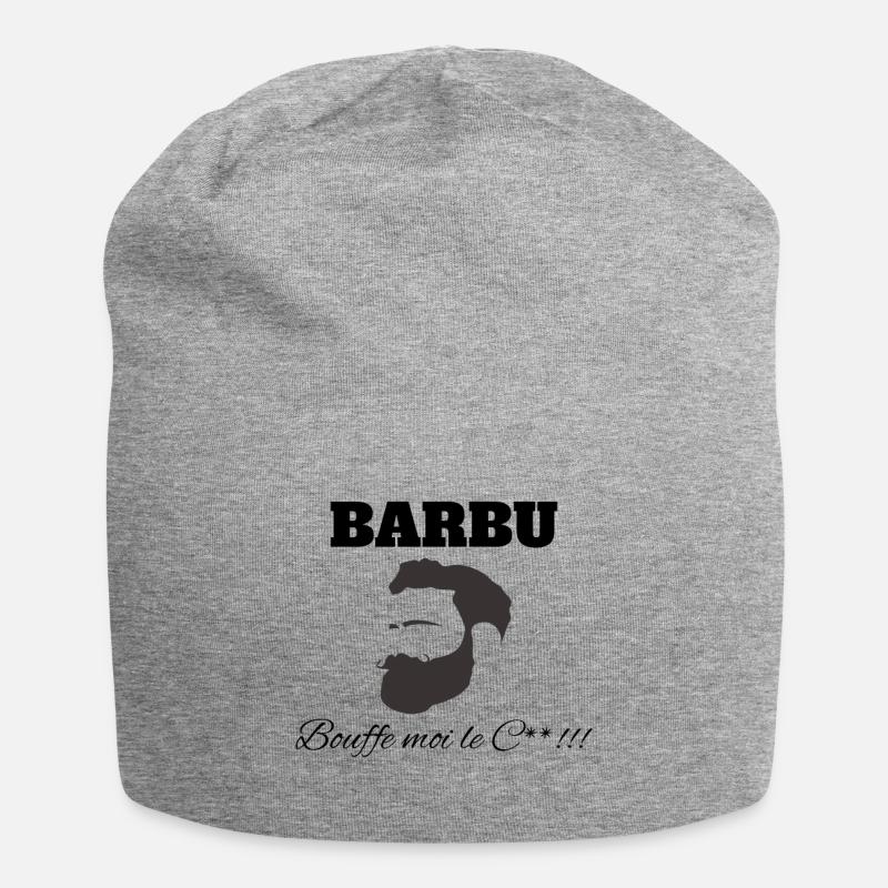 bärtig iss mich c ** - Jersey-Beanie - Grau meliert