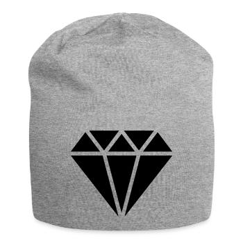 Diamant, symbole, amour, fidélité, mariage, mariée - Bonnet en jersey - gris chiné - Devant