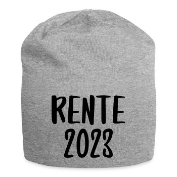 Rente Rentner Arbeit Ruhestand Spruch 2023 - Jersey-Beanie - Grau meliert - Vorne