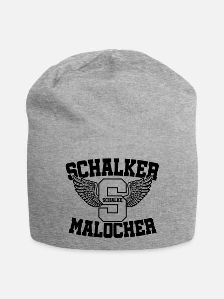 Farbe änderbar | Schalker Malocher - Jersey-Beanie - Grau meliert