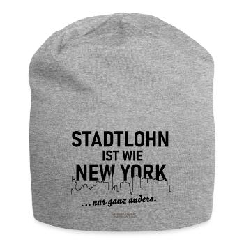 Stadtlohn ist wie New York - Jersey-Beanie - Grau meliert - Vorne