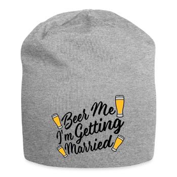 Beer Me Getting Married - Jersey Beanie - heather grey - Front