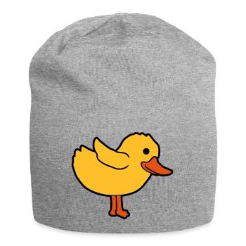 Cartoon Entchen süßes Küken - Jersey-Beanie - Grau meliert - Vorne