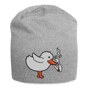 Joint Smoking Chick Weed - Jersey Beanie - heather grey - Front