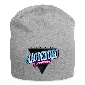 Magdebourg Allemagne City Skyline Vintage Rétro - Bonnet en jersey - gris chiné - Devant