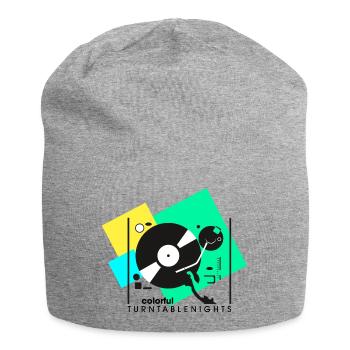 platines colorées1 - Bonnet en jersey - gris chiné - Devant