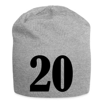 20 - Jersey Beanie - heather grey - Front