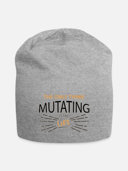 Spruch - Jersey-Beanie - Grau meliert