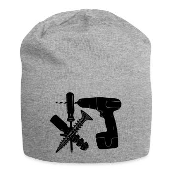 Screw and plug drill - Jersey Beanie - heather grey - Front
