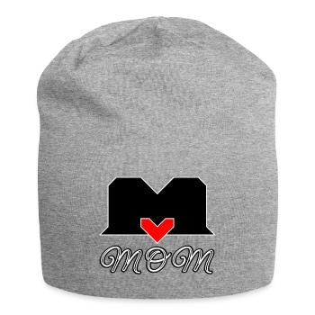 Design sincère pour la fête des mères avec amour MOM - Bonnet en jersey - gris chiné - Devant