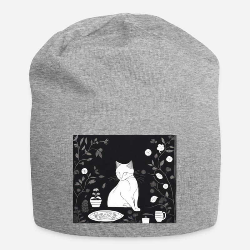 Miau - Jersey-Beanie - Grau meliert