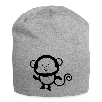 monkey - Jersey-Beanie - Grau meliert - Vorne