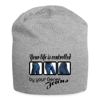 Your life is controlled by your jeans - Jersey Beanie - heather grey - Front