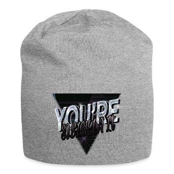 Plage Noël bande dessinée citation bodybuilder barbe Dork - Bonnet en jersey - gris chiné - Devant