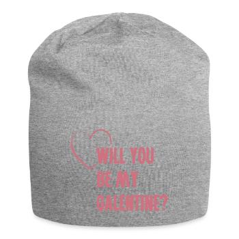 Galentines Shirt / Will You be my Galentine - Jersey-Beanie - Grau meliert - Vorne