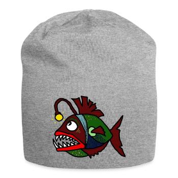 Anglerfisch - Jersey-Beanie - Grau meliert - Vorne