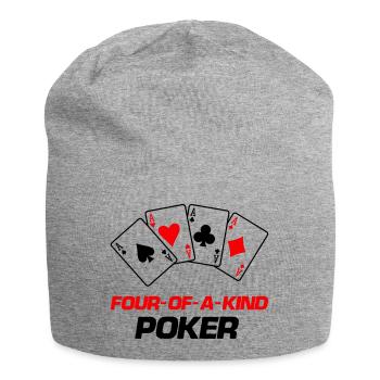 Poker quatre d’un genre - Bonnet en jersey - gris chiné - Devant