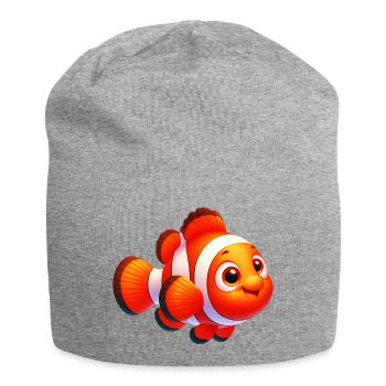 Poisson-clown - Bonnet en jersey - gris chiné - Devant